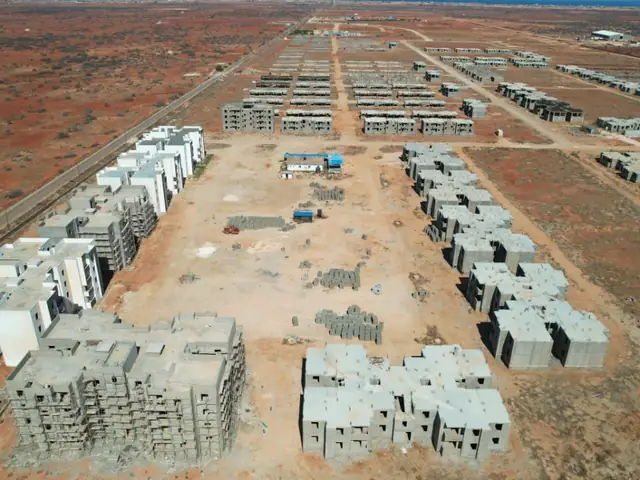 مجمع سكني قيد التنفيذ — تصوير جوي